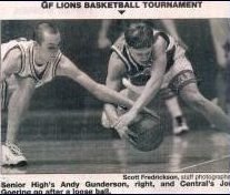 Jonathan Kurtz playing basketball